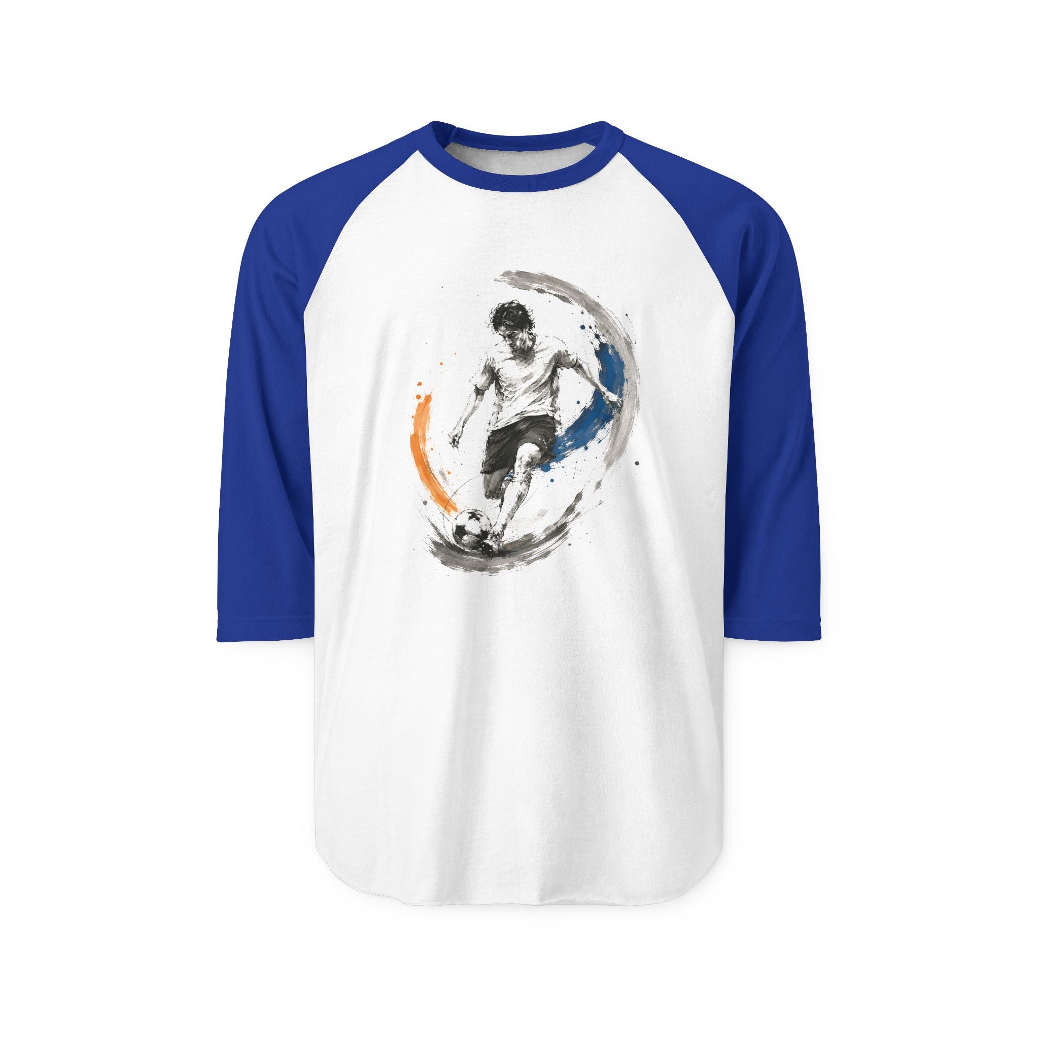 Men’s Soccer Player 3/4 Sleeve Raglan Baseball Shirt