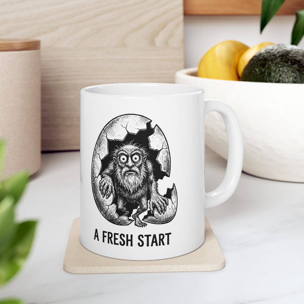 A Fresh Start Monster Ceramic Mug – 11 oz