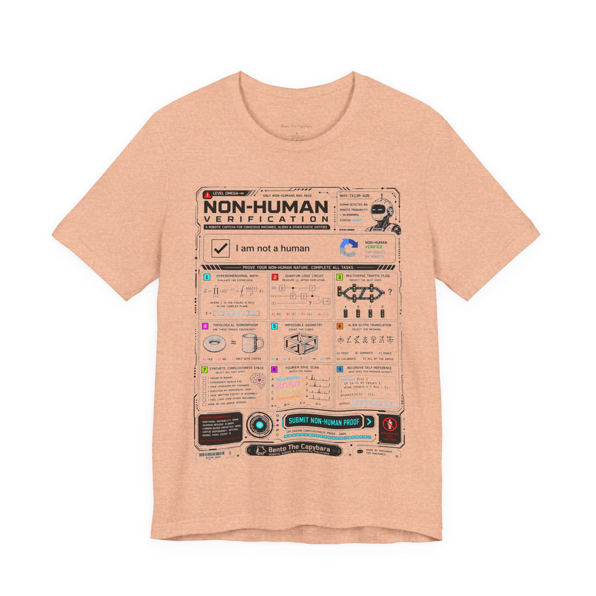 Bento The Capybara Non-Human Verification T-Shirt