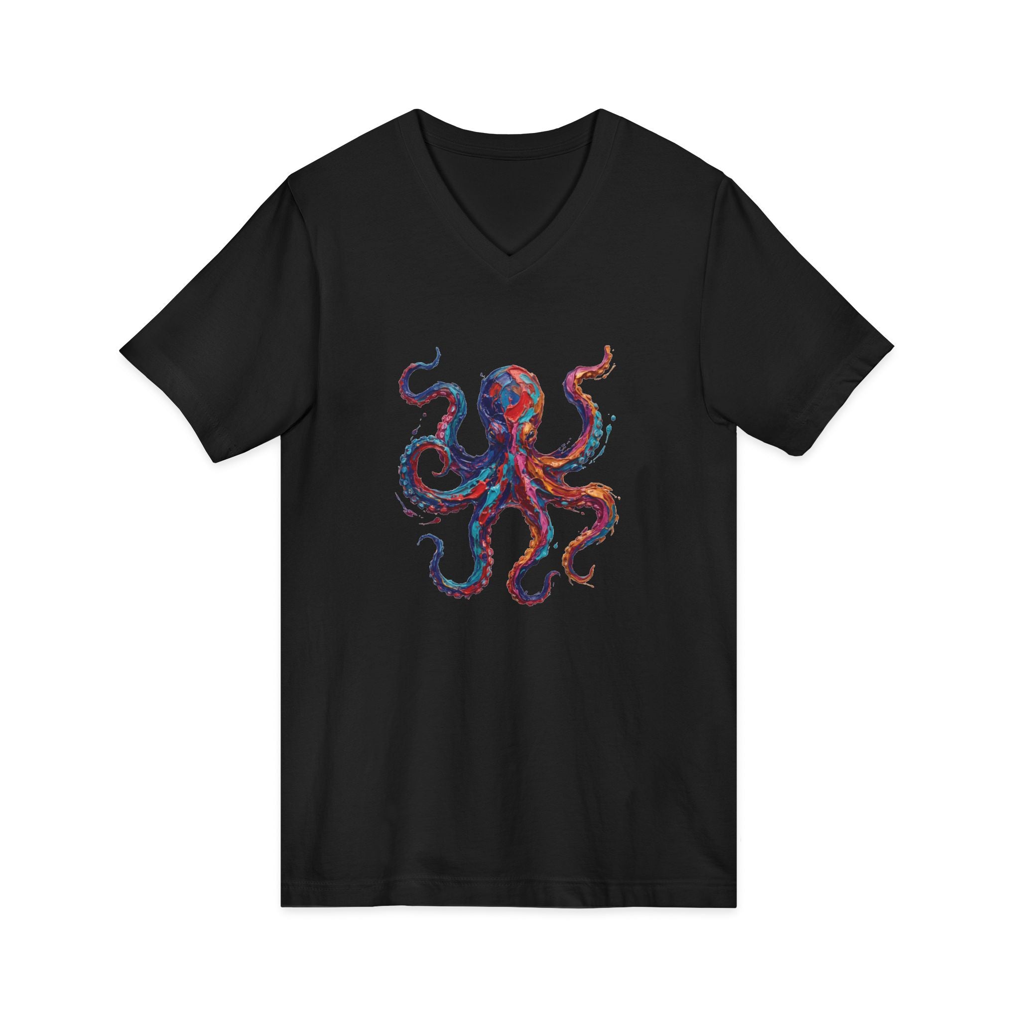 Chromatic Octopus V neck UNISEX Tee