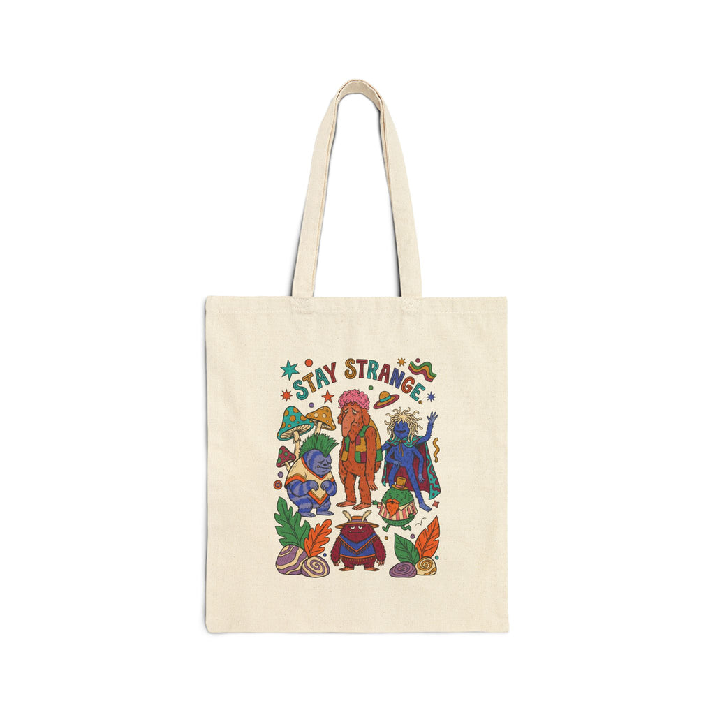 Stay Strange Cotton Canvas Tote Bag