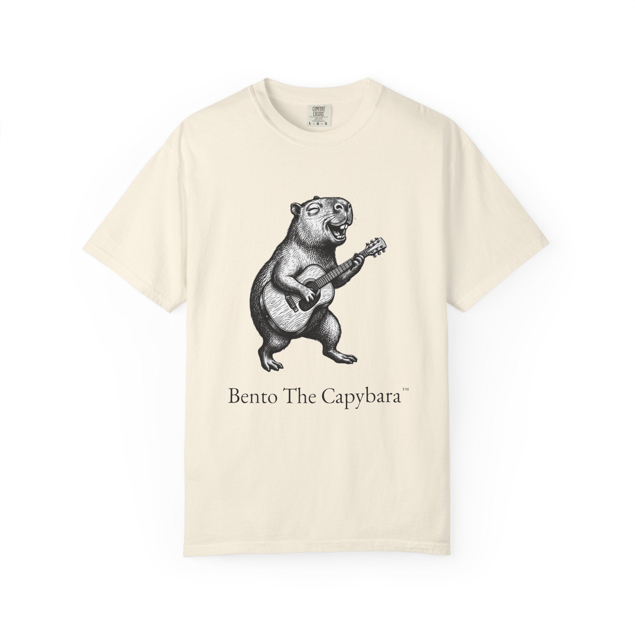 Bento The Capybara Guitar Garment-Dyed T-Shirt