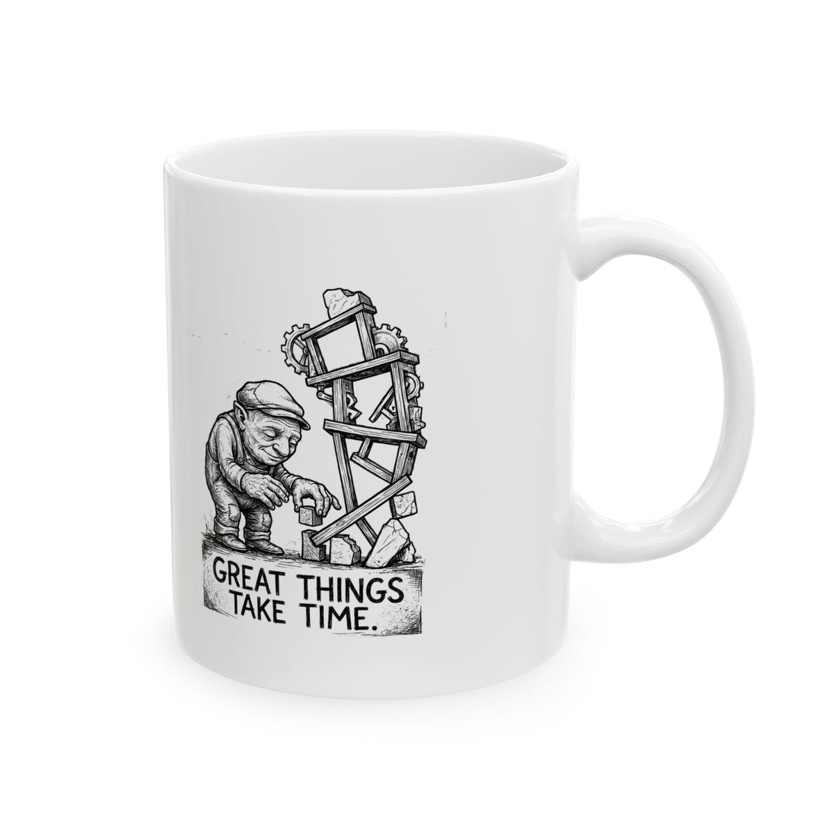 Great Things Take Time Ceramic Mug – 11 oz