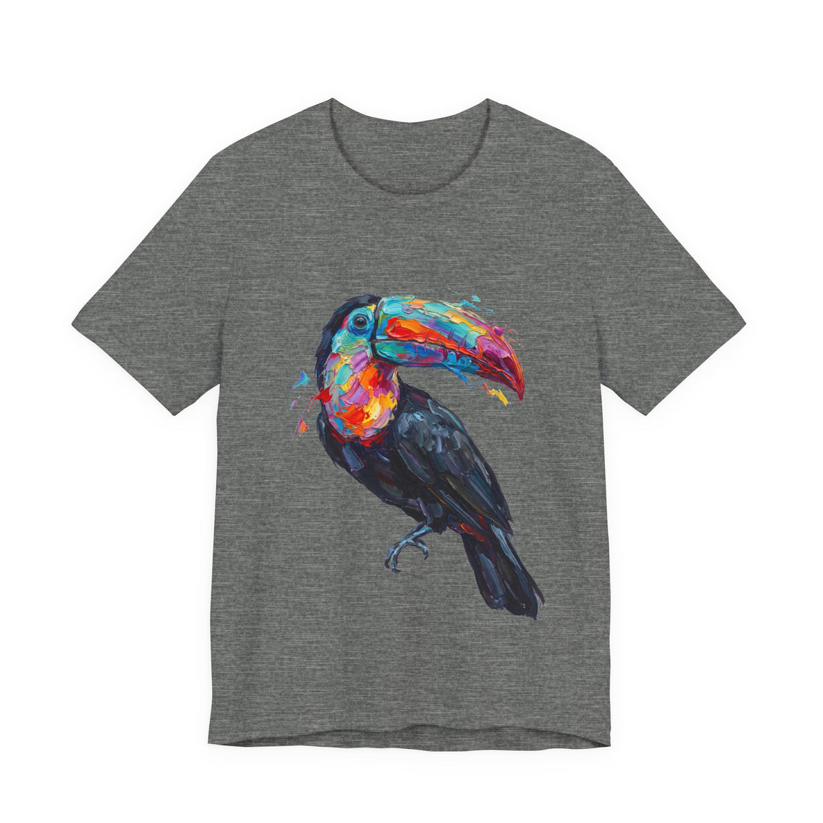Toucan in Full Color Round Neck T-Shirt