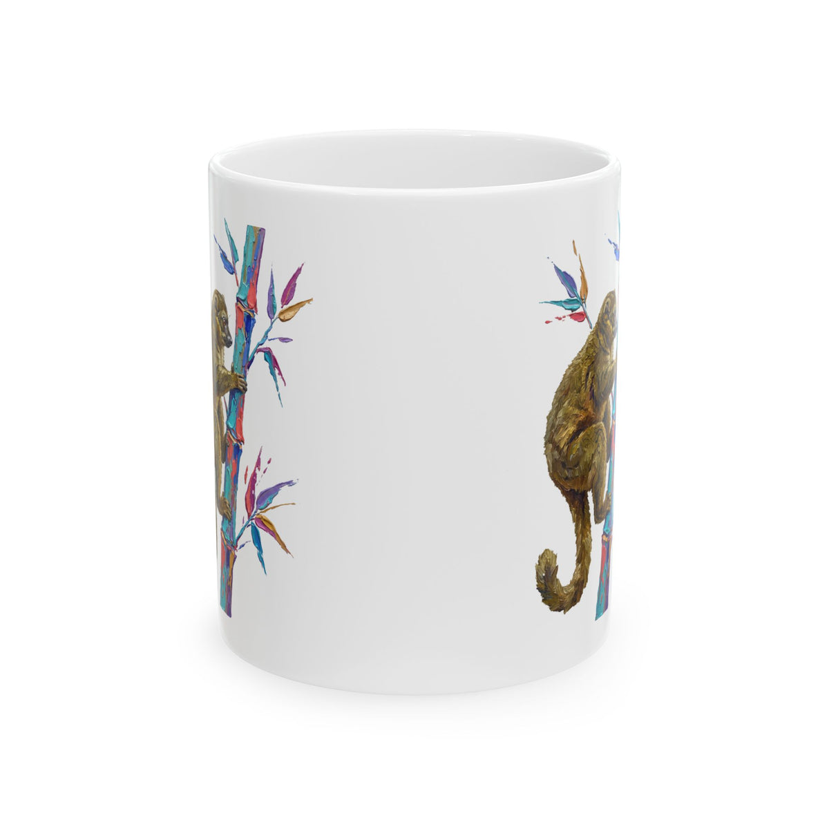 Bamboo Climber Ceramic Mug – 11 oz