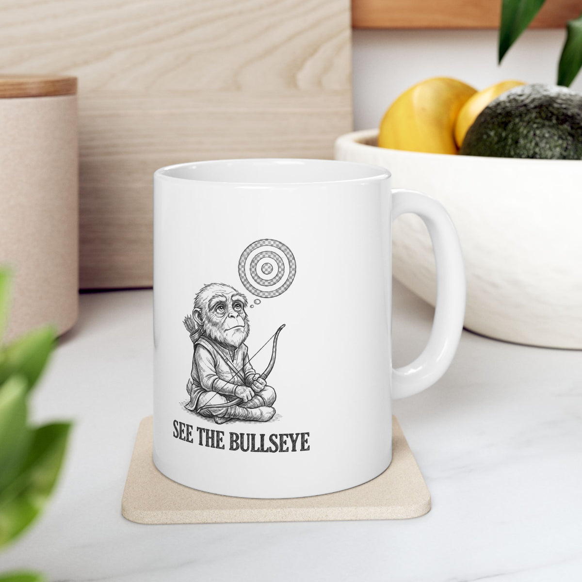 See the Bullseye Ceramic Mug – 11 oz