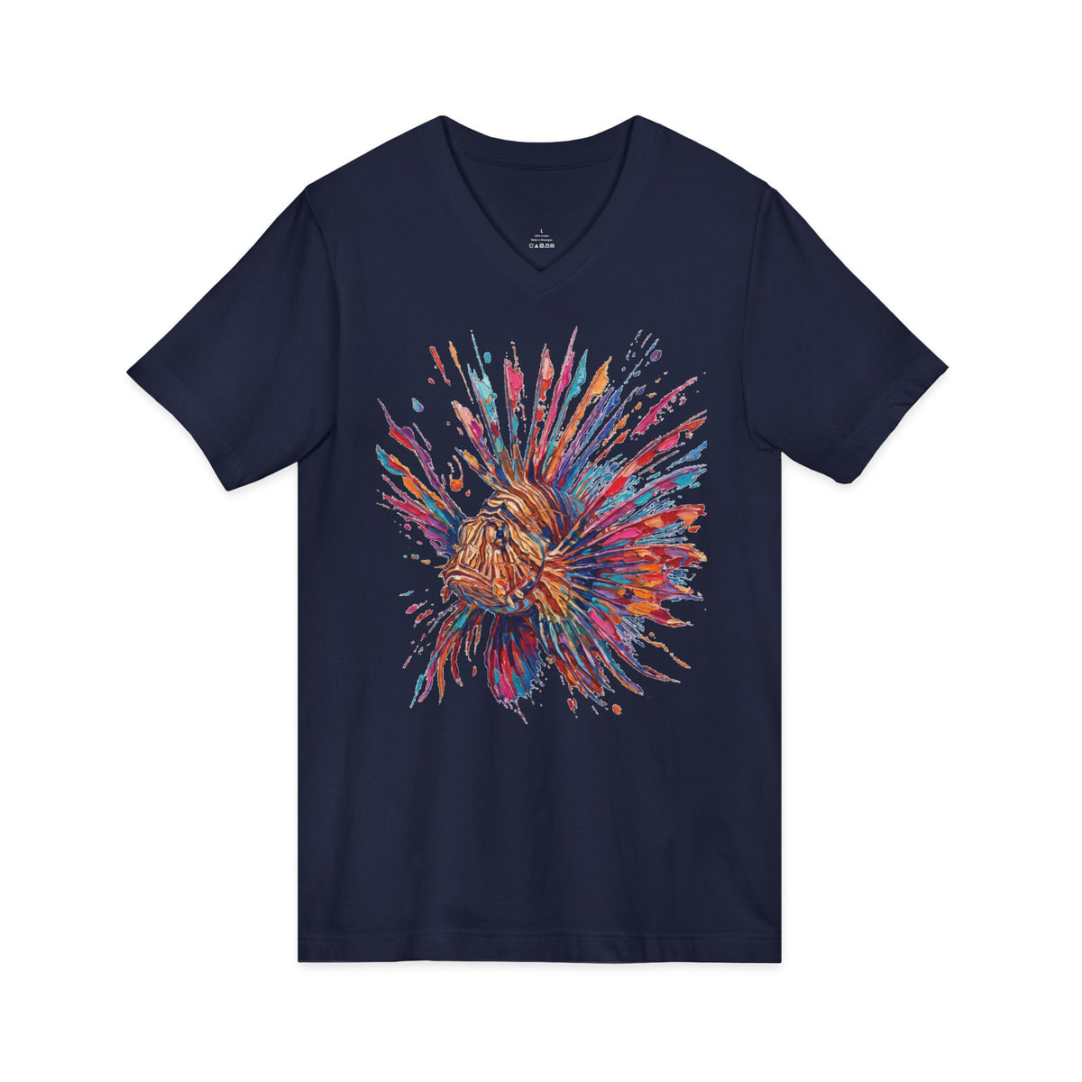 Lionfish in Full Color V-Neck T-Shirt