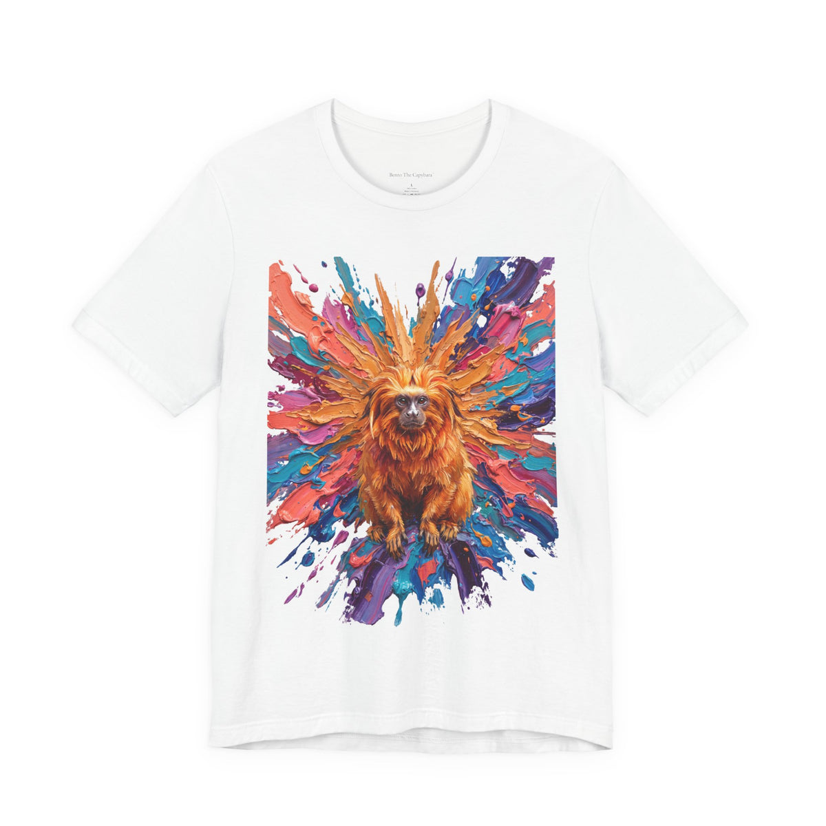 Golden Lion Tamarin in Full Color Round Neck T-Shirt