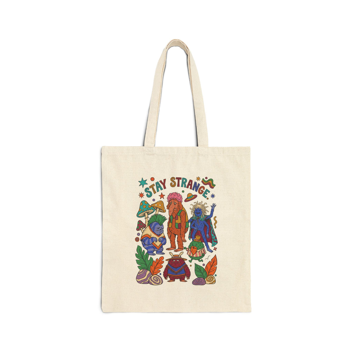 Stay Strange Cotton Canvas Tote Bag