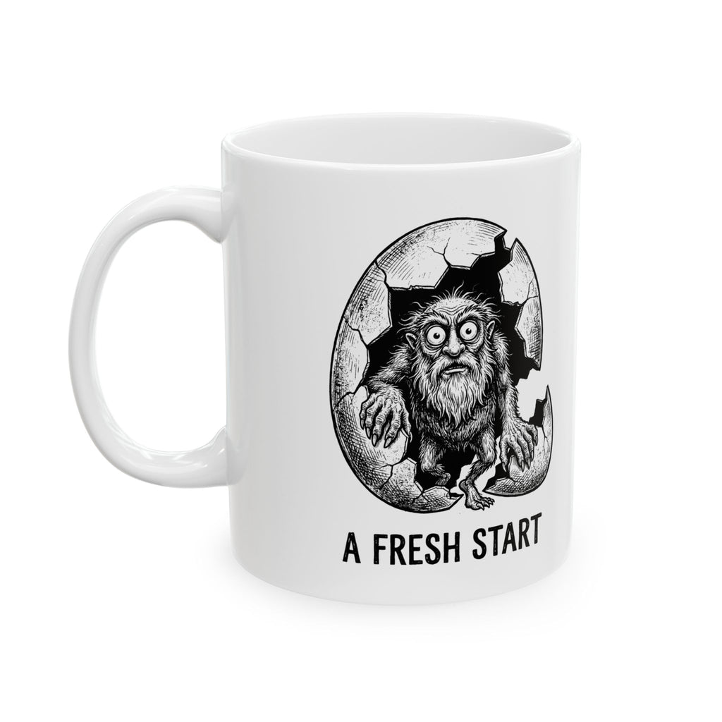 A Fresh Start Monster Ceramic Mug – 11 oz
