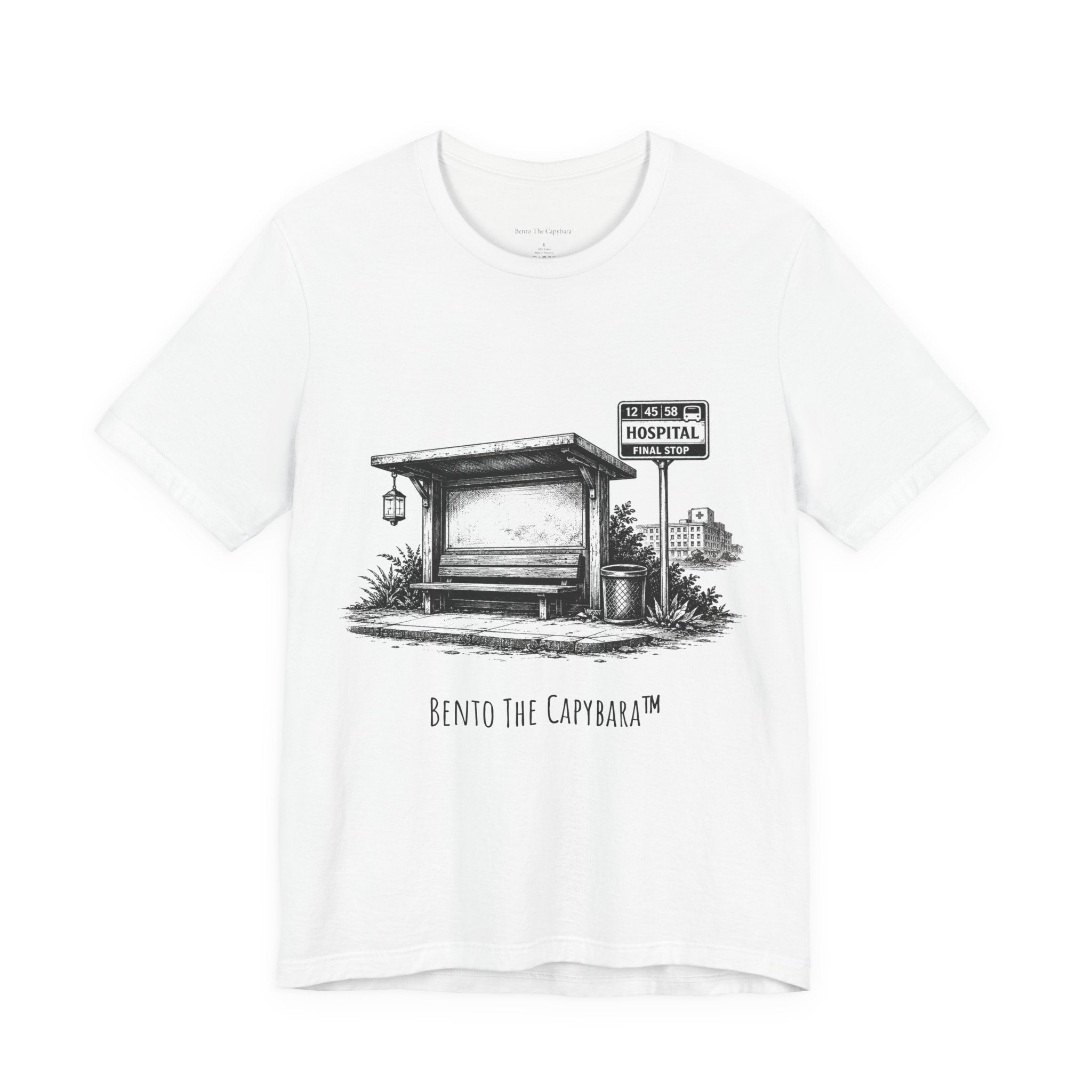 Light Shirt Dark Humor – Final Stop Hospital Tee