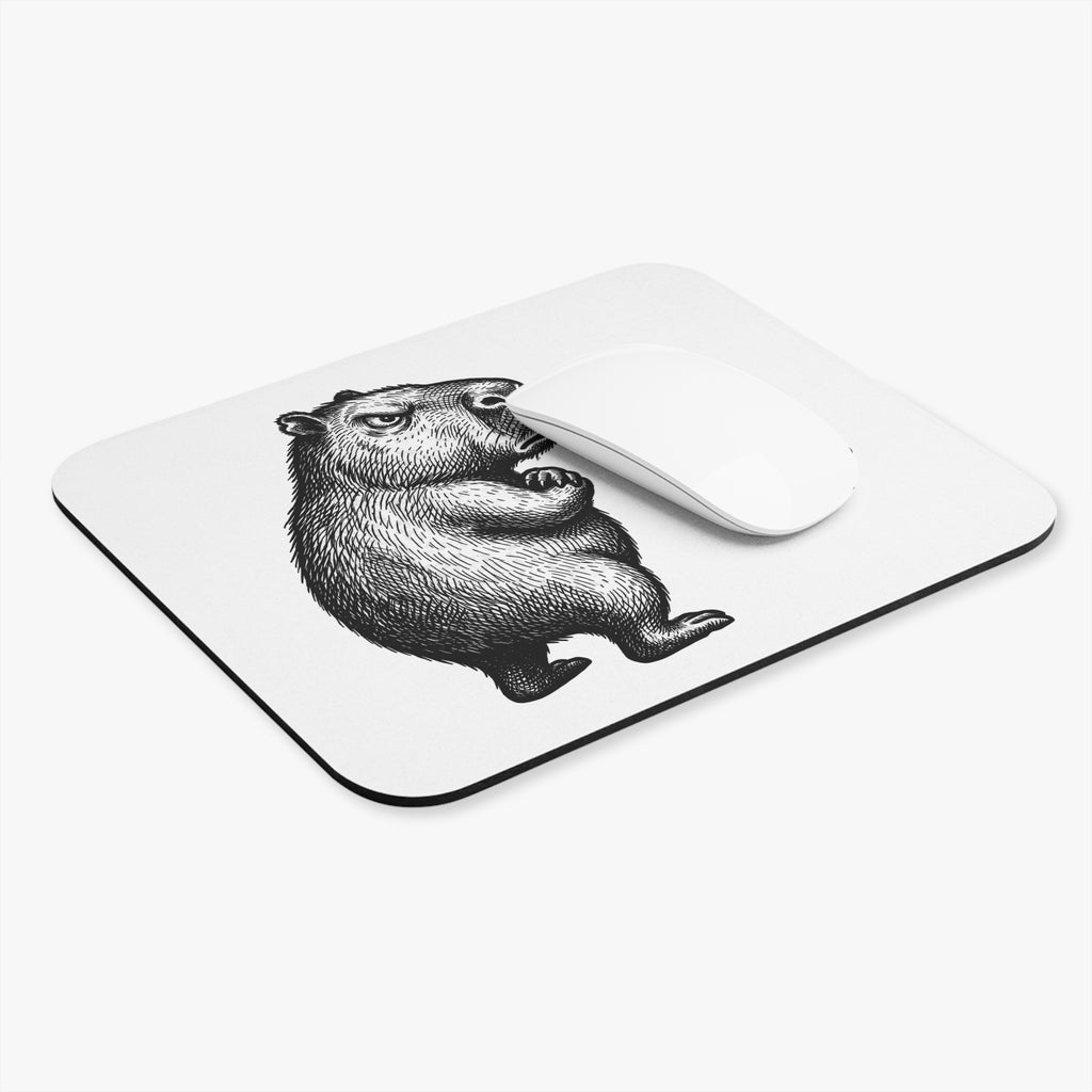 Bento The Capybara State of Mind Mouse Pad – Pale Gray