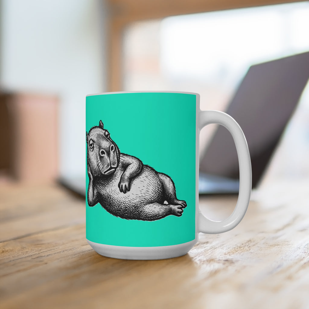 Bento The Capybara Turquoise 15oz Mug
