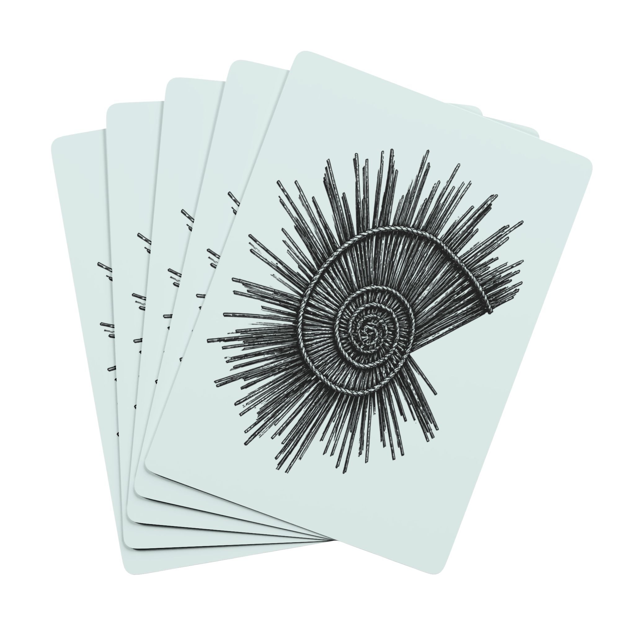 Spiral Shell Spirit Cards – Pale Mint Premium Playing Card Deck