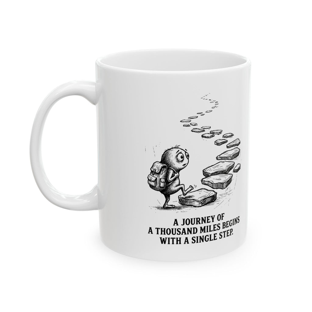 A Journey of a Thousand Miles Ceramic Mug – 11 oz