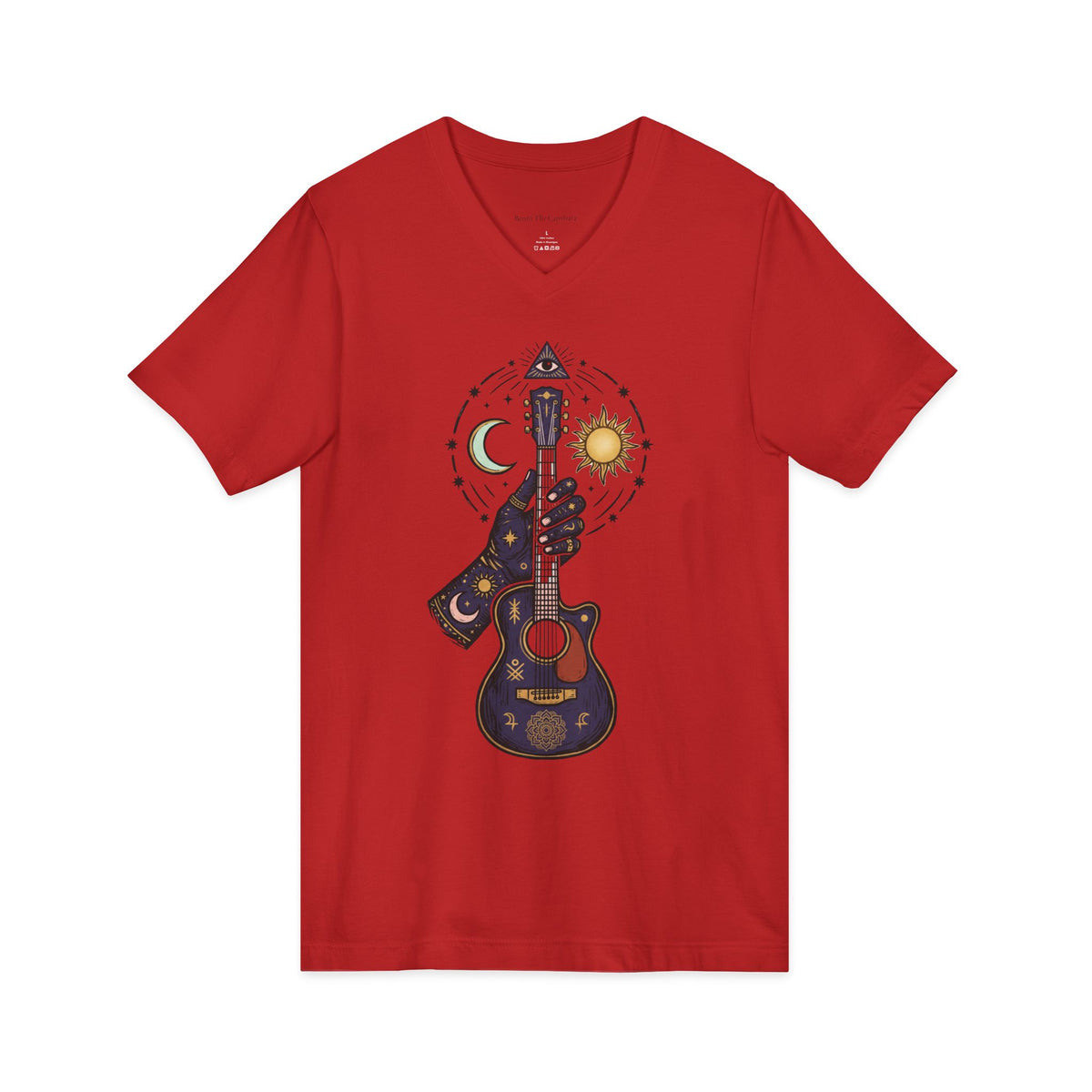 Celestial Strings — Unisex Graphic V-Neck T-Shirt