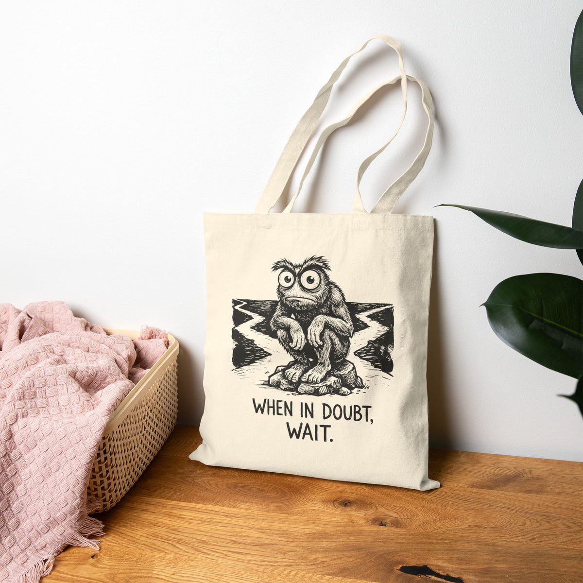 When in Doubt Cotton Canvas Tote Bag