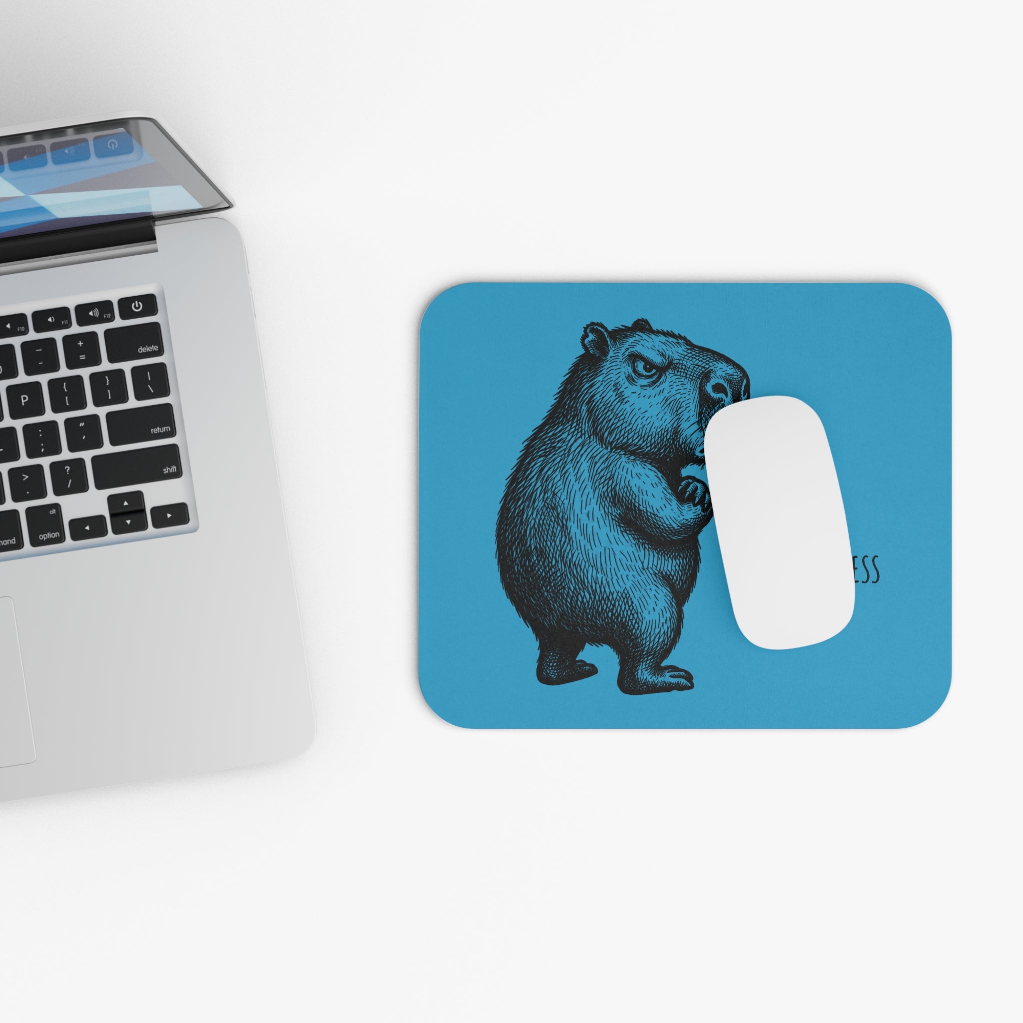 Bento The Capybara State of Mind Mouse Pad – Blue