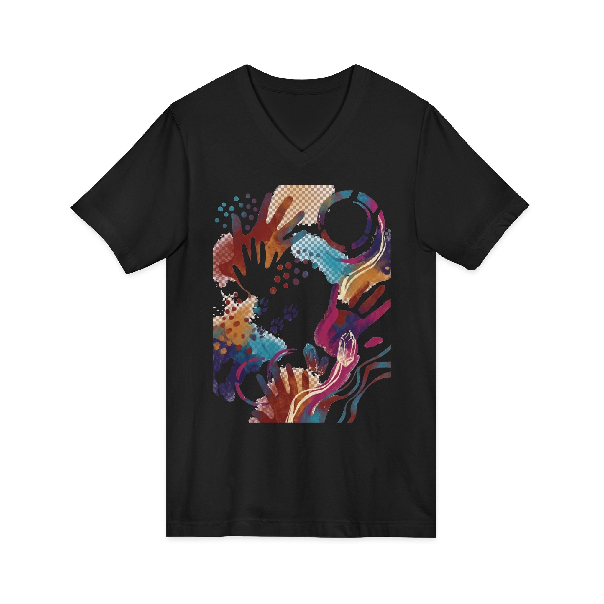 Hands Across the Static V-Neck T-Shirt