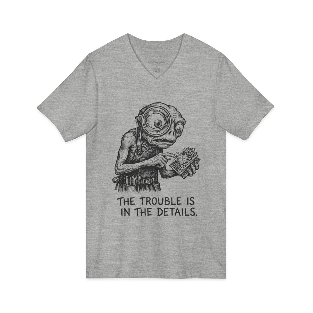 The Trouble in the Details V-Neck T-Shirt