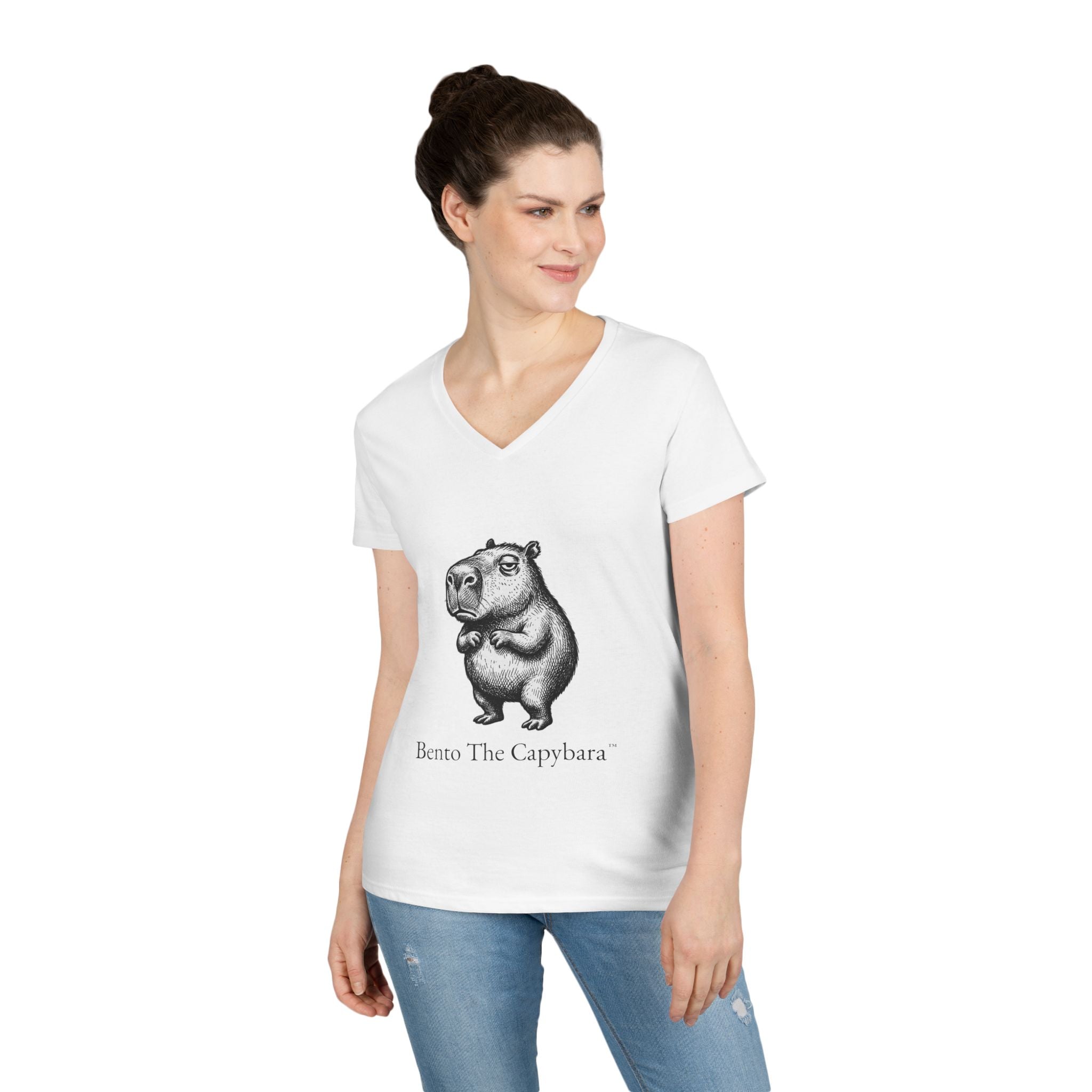 Bento The Capybara Women’s V-Neck T-Shirt