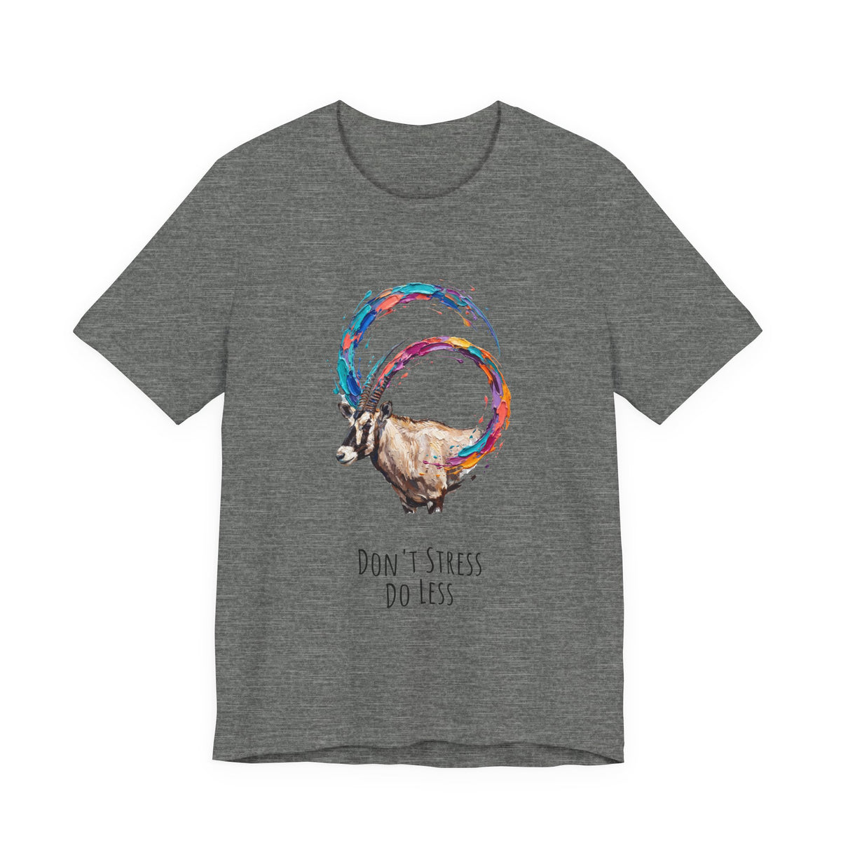 Don’t Stress. Do Less. Ibex Round Neck T-Shirt