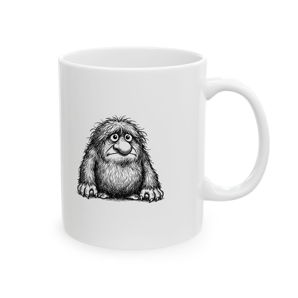 Shaggy Thinker Illustration Ceramic Mug – 11 oz