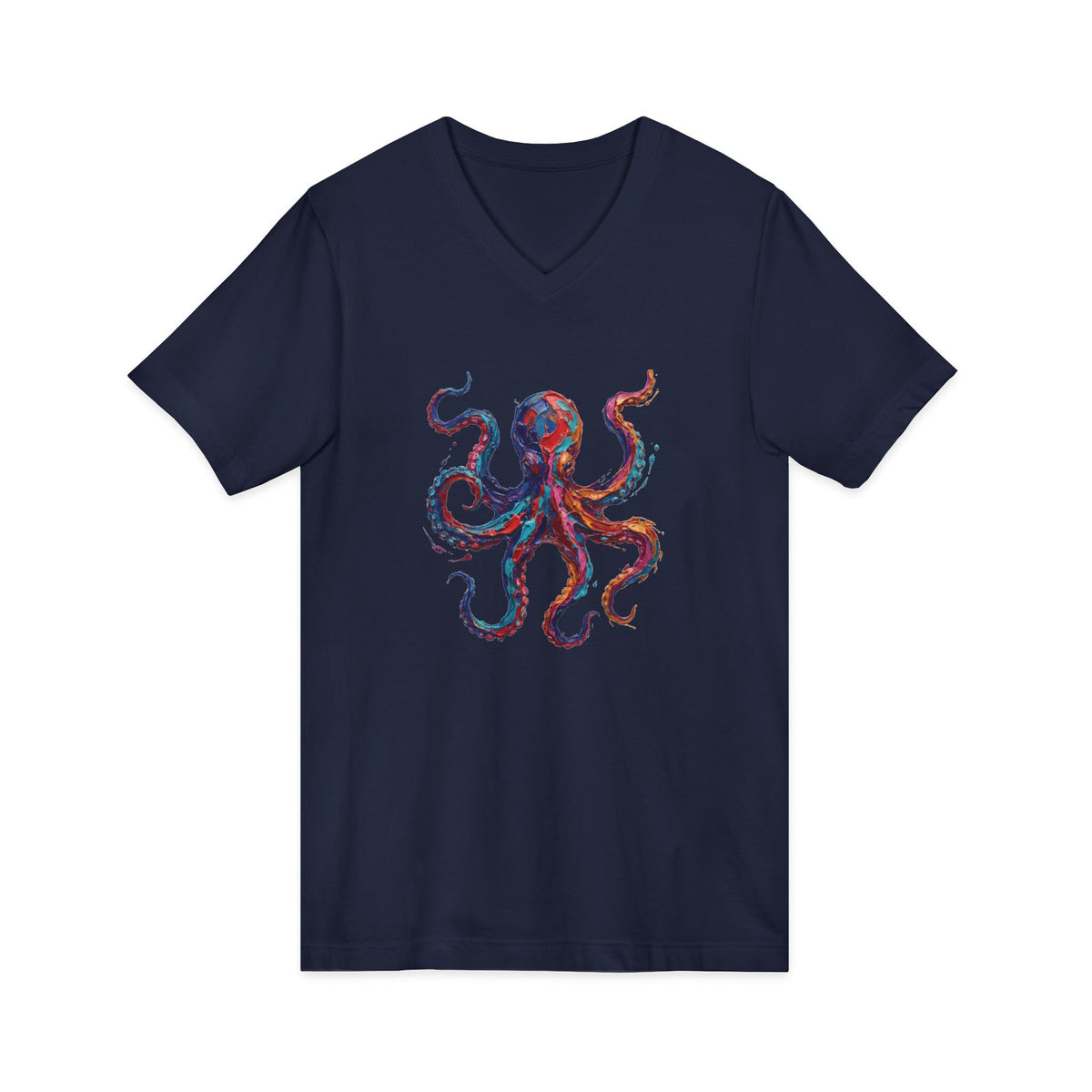 Chromatic Octopus V neck UNISEX Tee