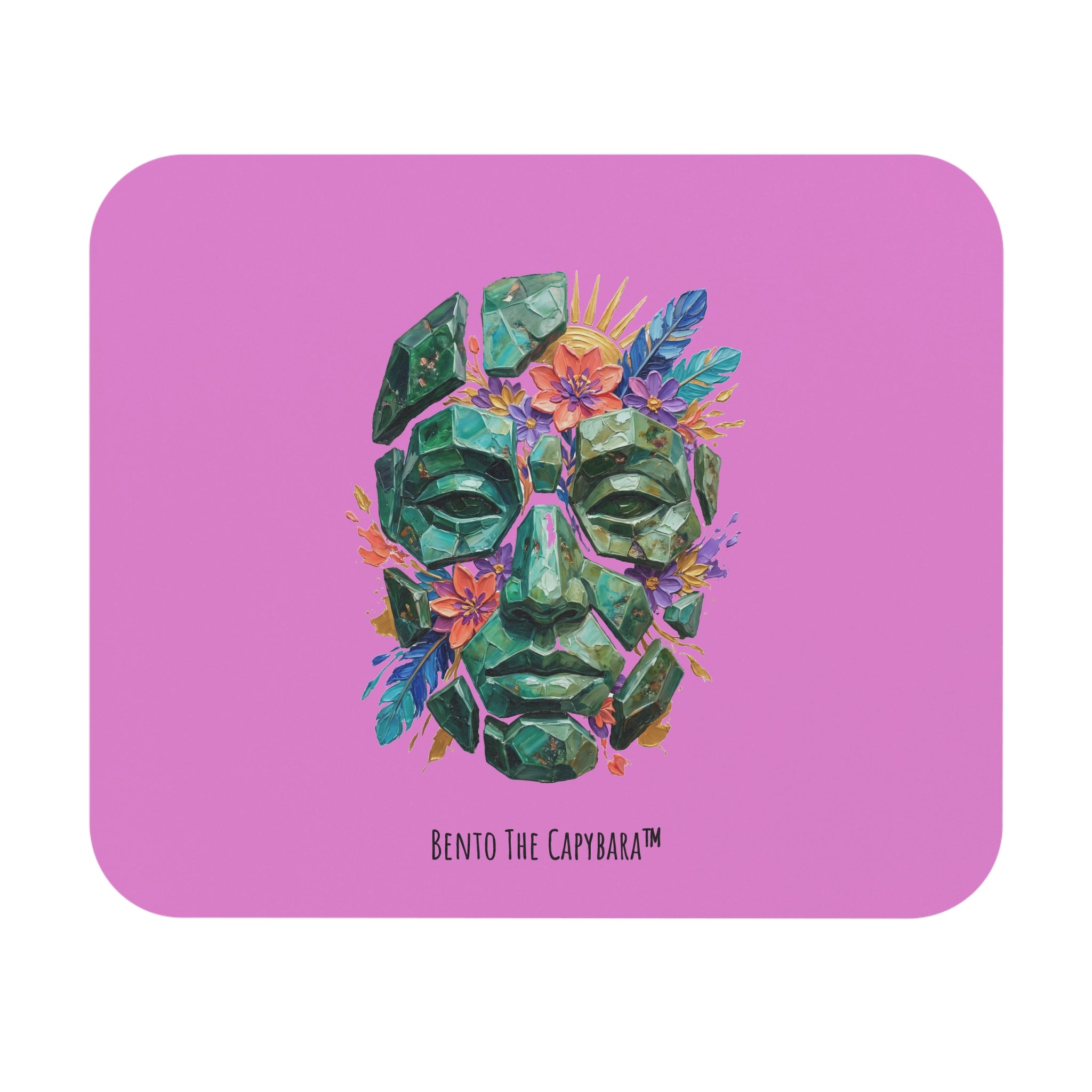 Emerald Fragment Face Mouse Pad