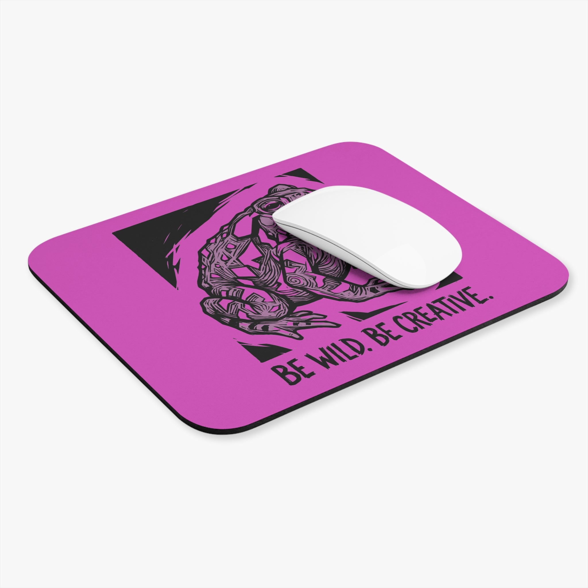 Spirit Toad “Be Wild, Be Creative” Mouse Pad – Magenta
