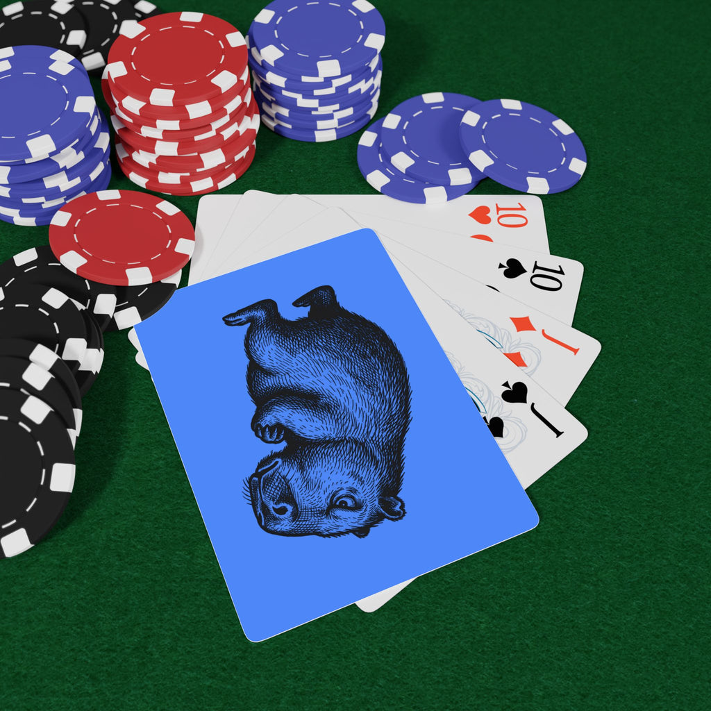 Bento The Capybara State of Mind  –  Blue Premium Playing Card Deck