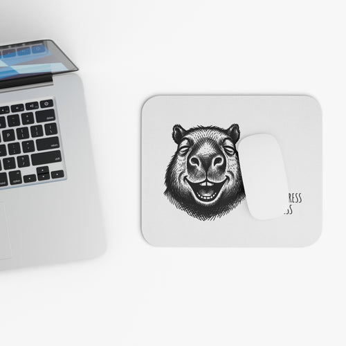 Bento The Capybara Don’t Stress, Do Less Mouse Pad – White