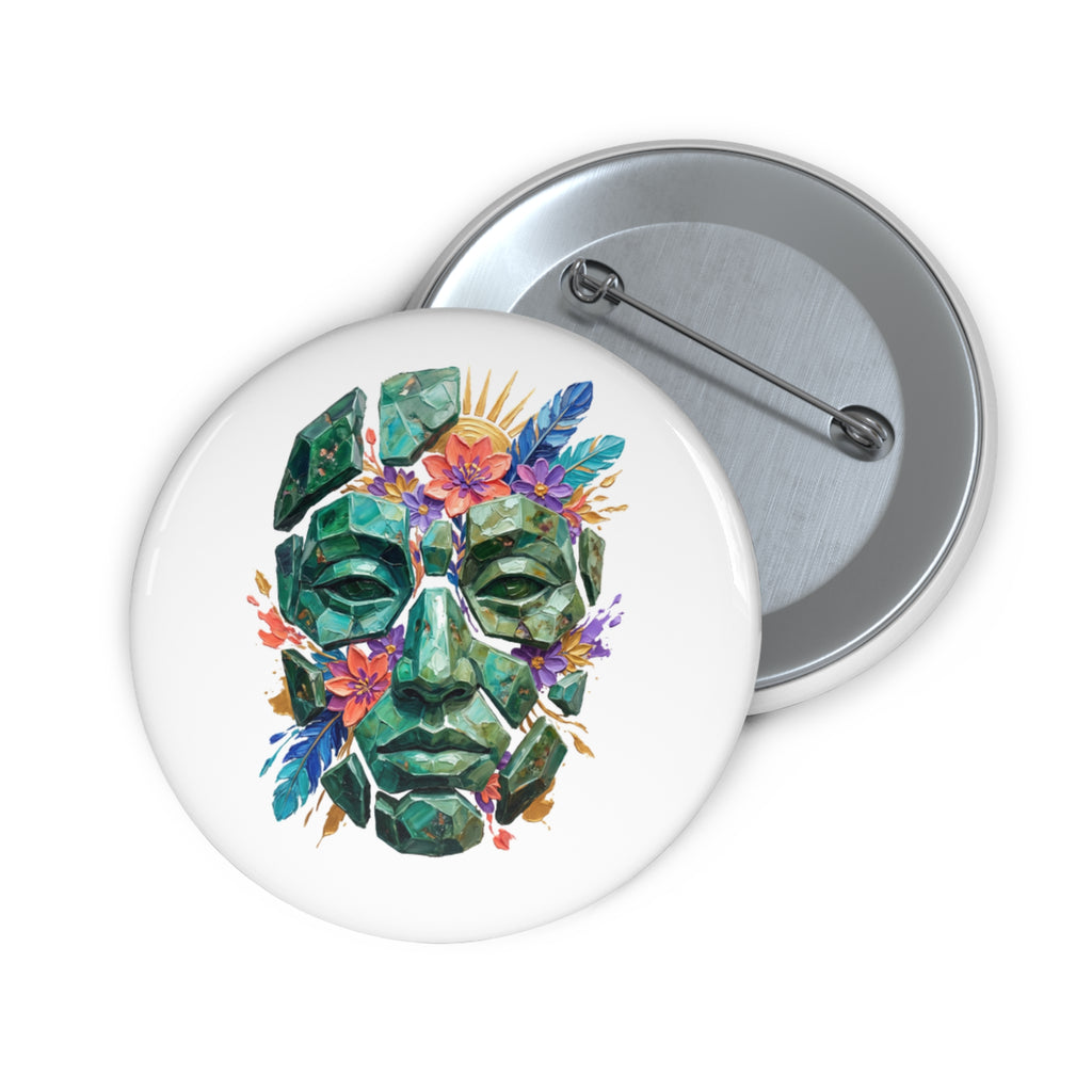 Emerald Fragment Face 2.25" Pin Button