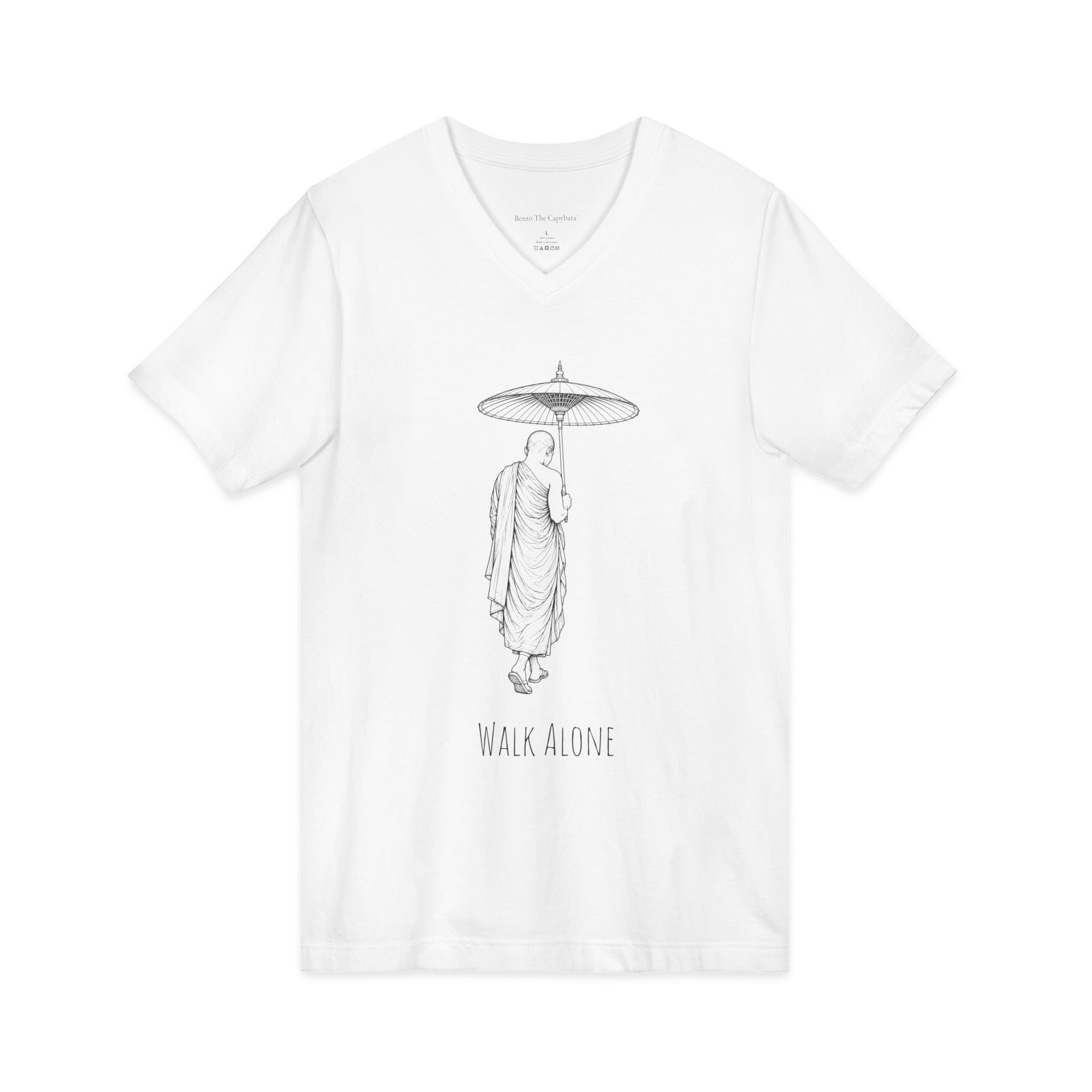 Walk Alone Men's Short Sleeve V-Neck Tee