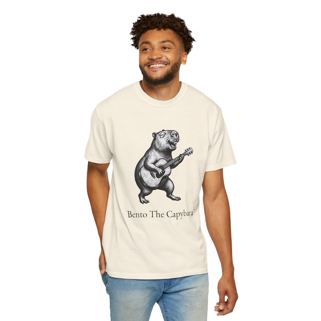 Bento The Capybara Guitar Garment-Dyed T-Shirt