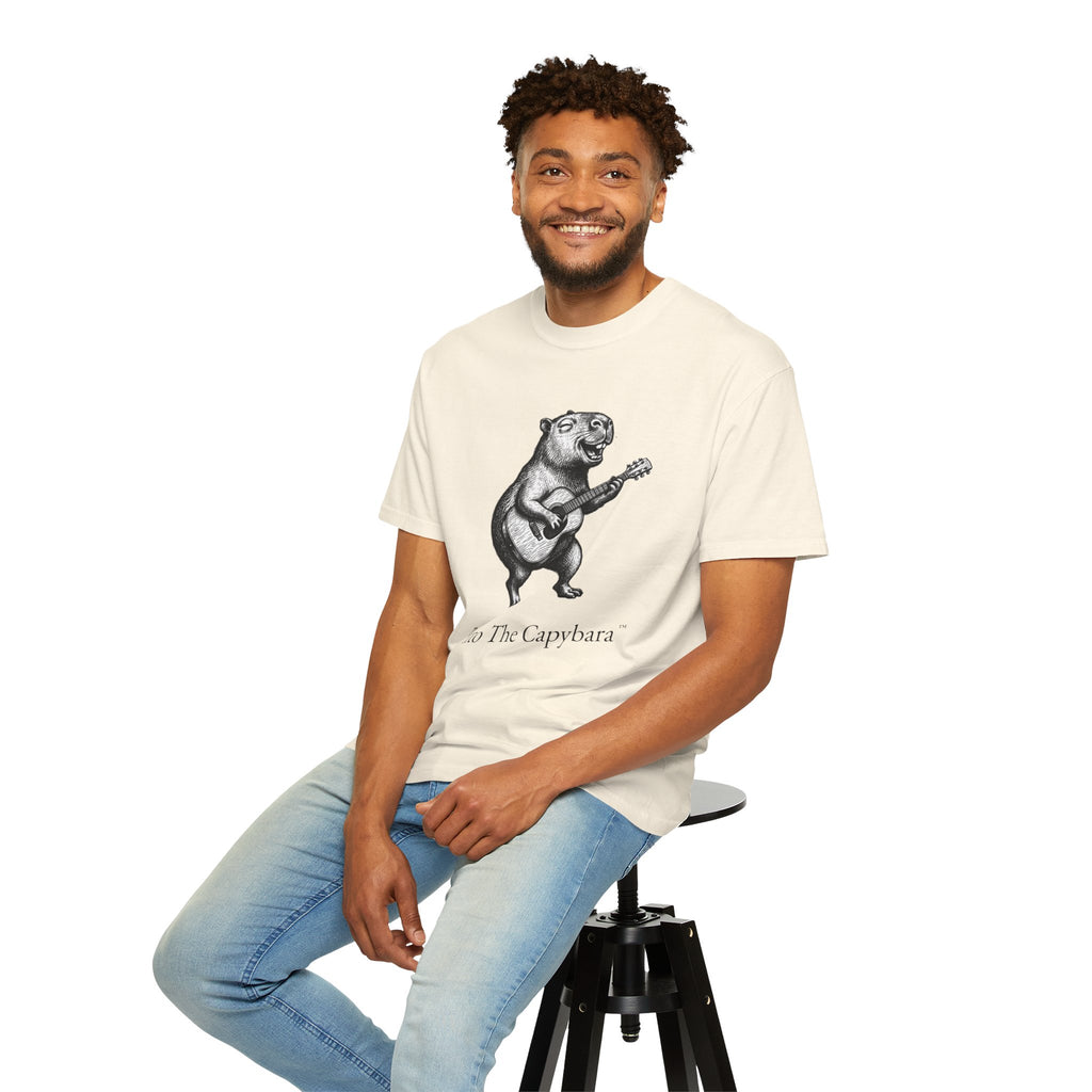 Bento The Capybara Guitar Garment-Dyed T-Shirt