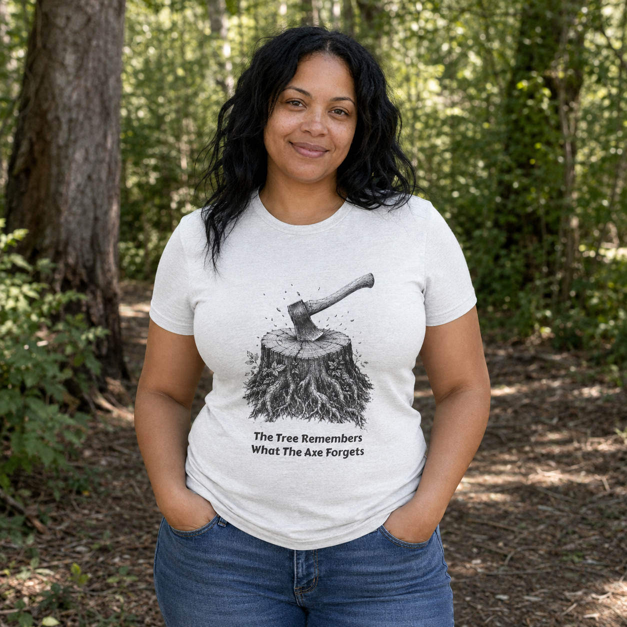 The Tree Remembers round neck UNISEX T Shirt