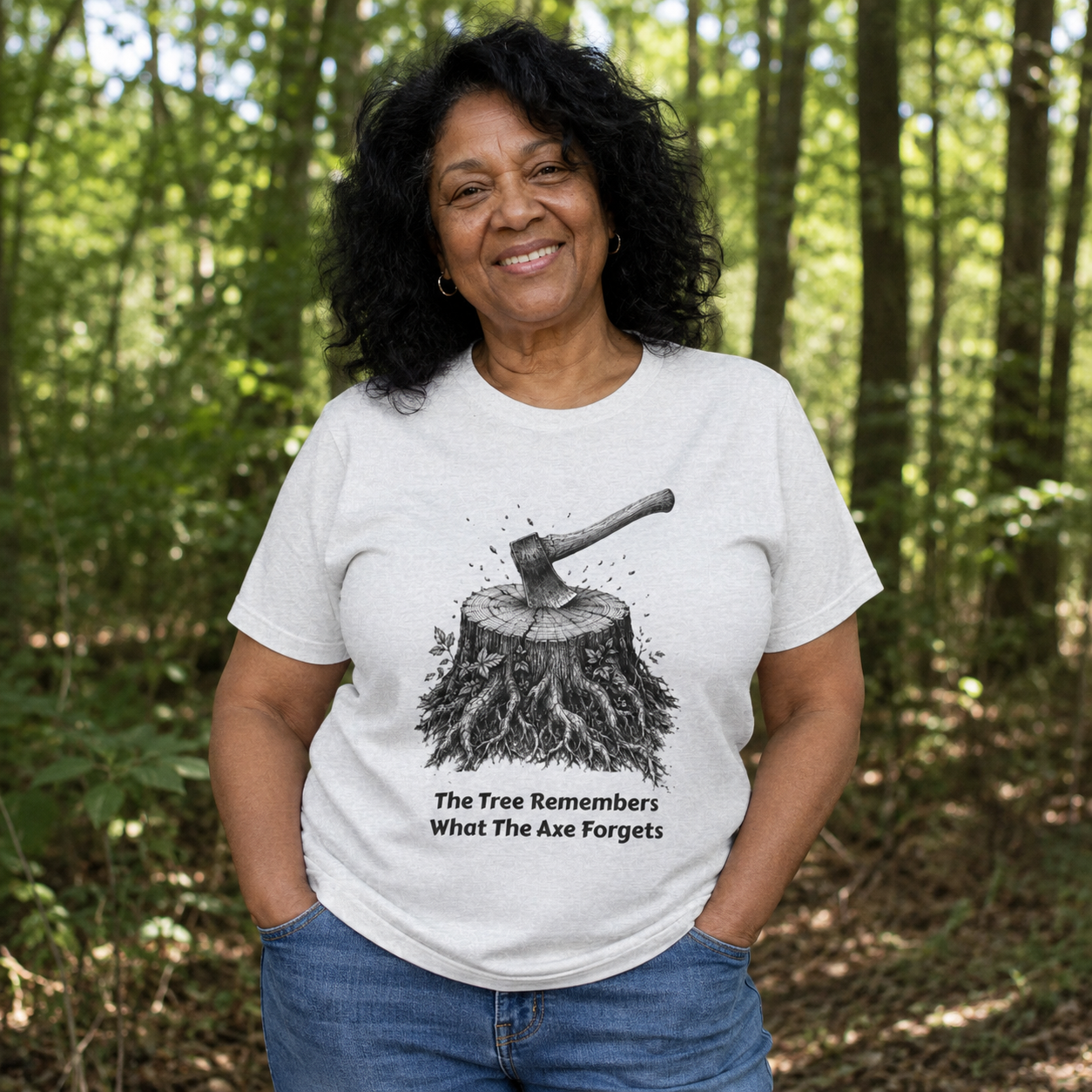 The Tree Remembers round neck UNISEX T Shirt