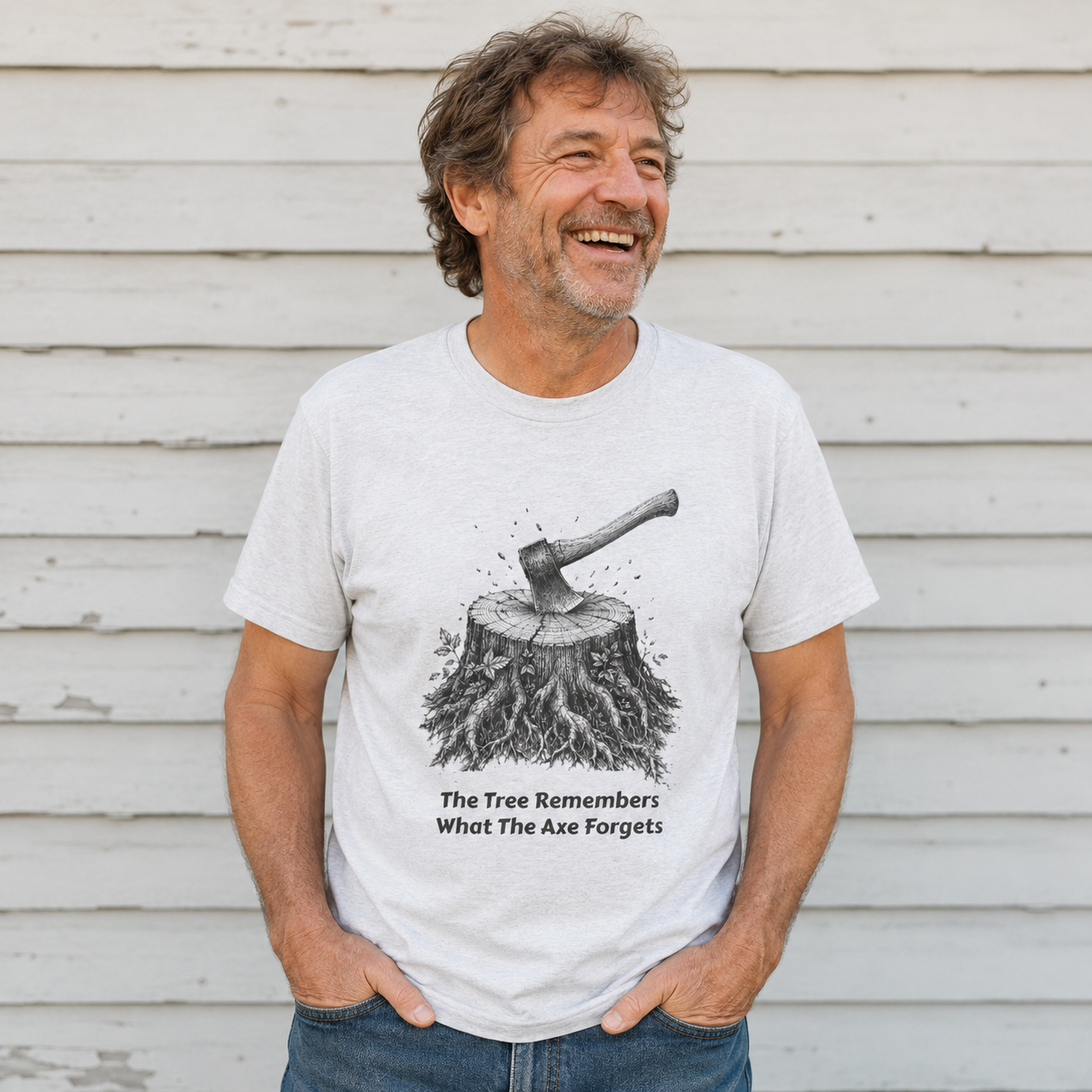 The Tree Remembers round neck UNISEX T Shirt