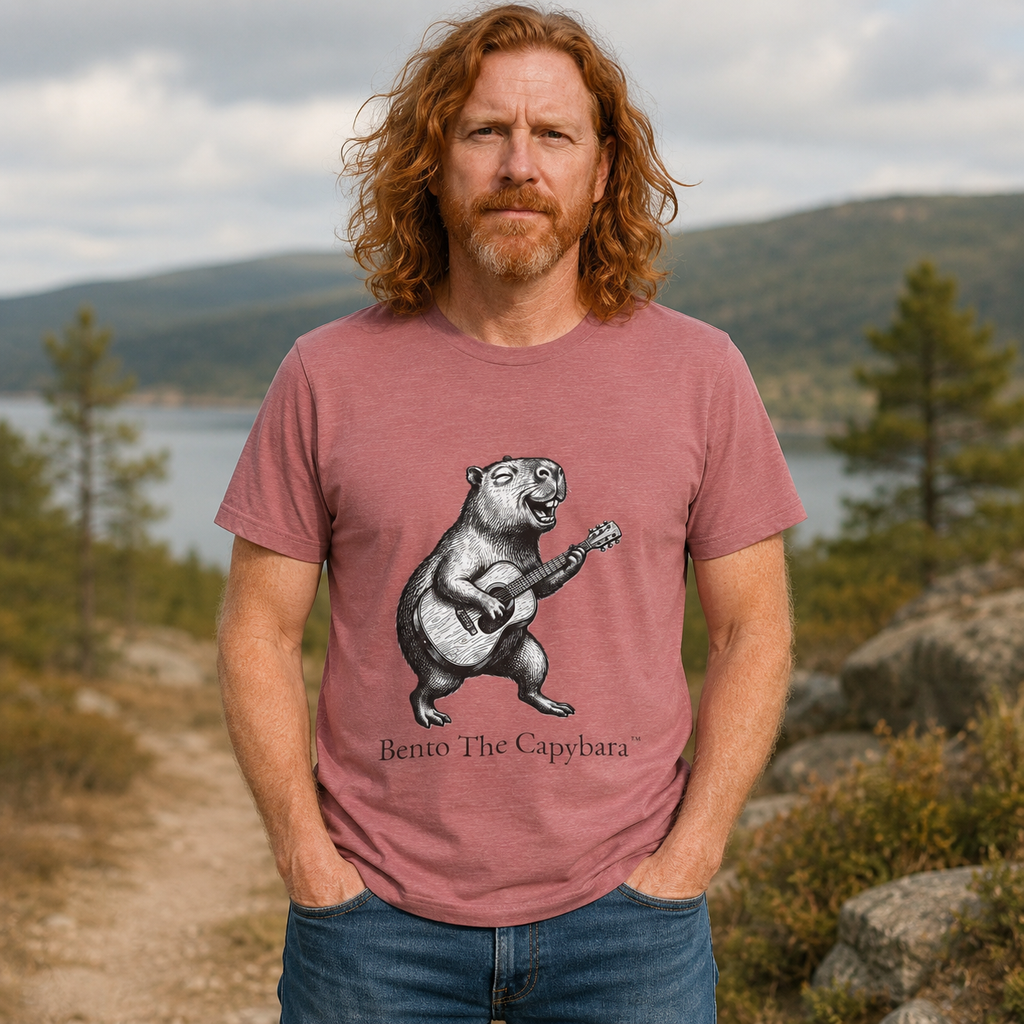 Musical Vibes Capybara UNISEX Round Neck T-Shirt