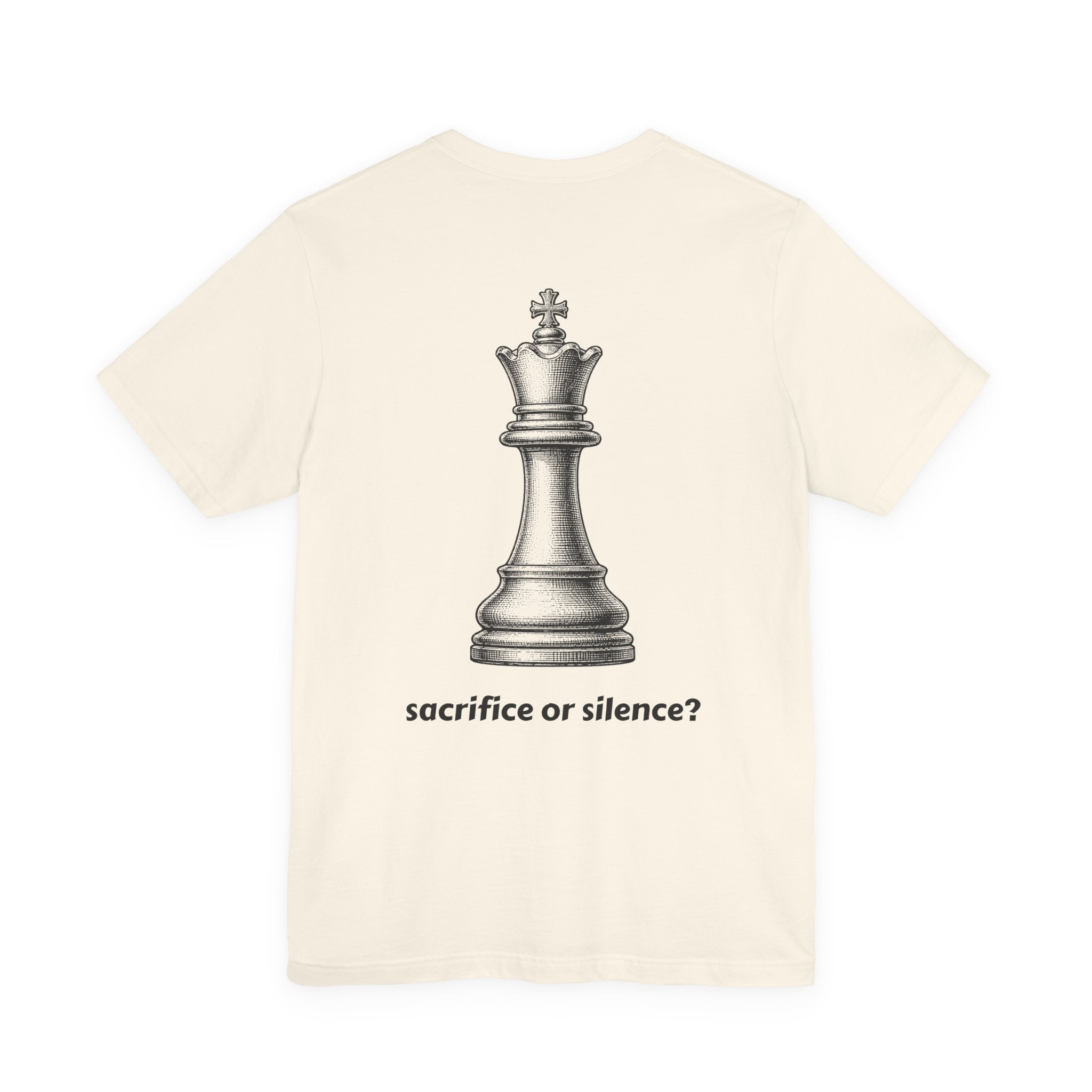 Sacrifice or Silence? Unisex Chess T-Shirt — Front & Back Print