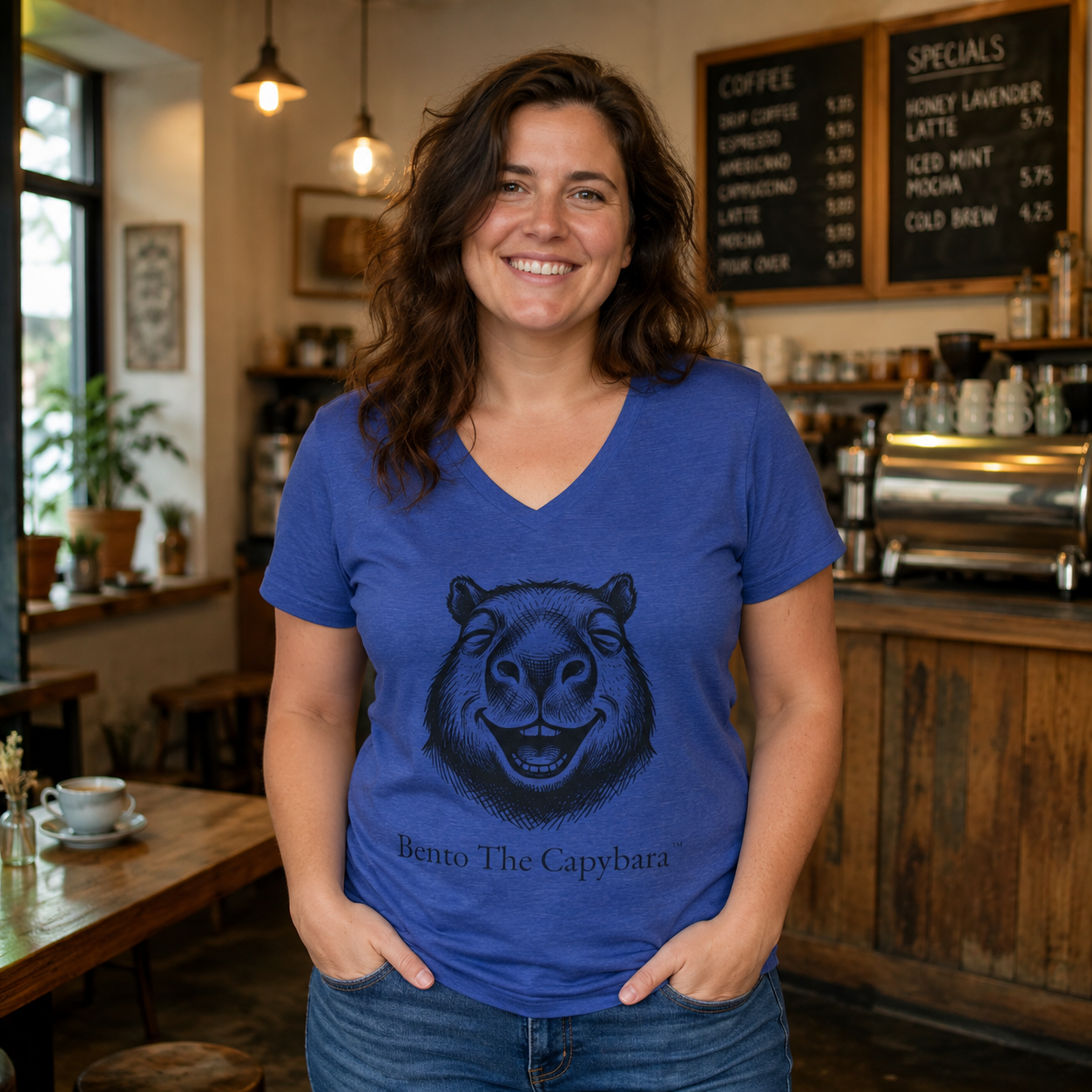 Capybara Cafe State of Mind UNISEX T-Shirt