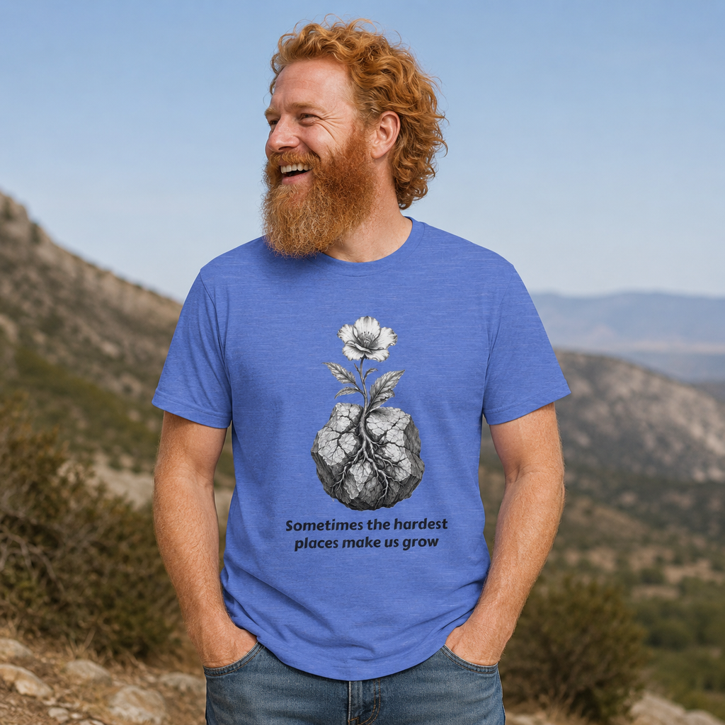 Men's Tee - The Hardest Places Make Us Grow