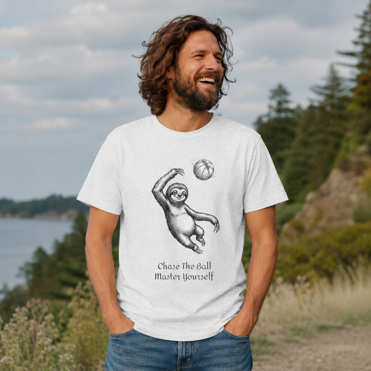 Chase The Ball. Master Yourself - Men's T Shirt