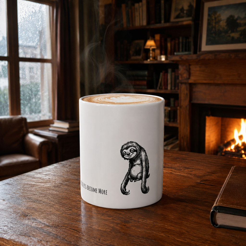 Do Less, Become More Sloth Ceramic Mug