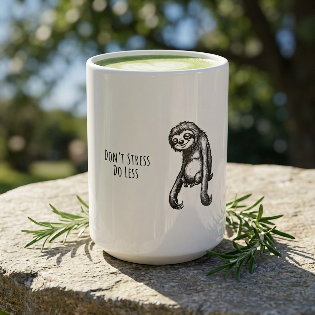 Don't Stress Do Less Sloth Mug