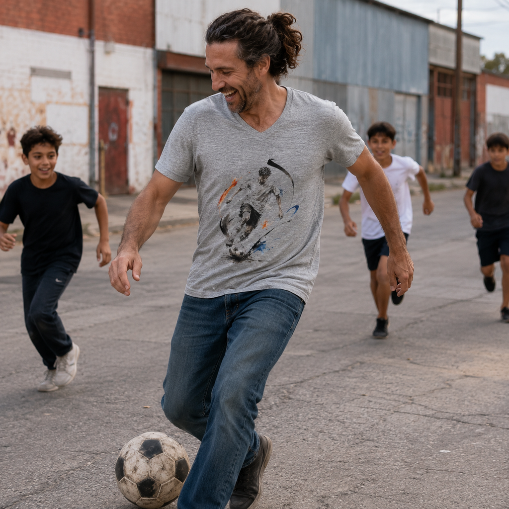 Chase the Ball Master Yourself Men's V-Neck T-Shirt