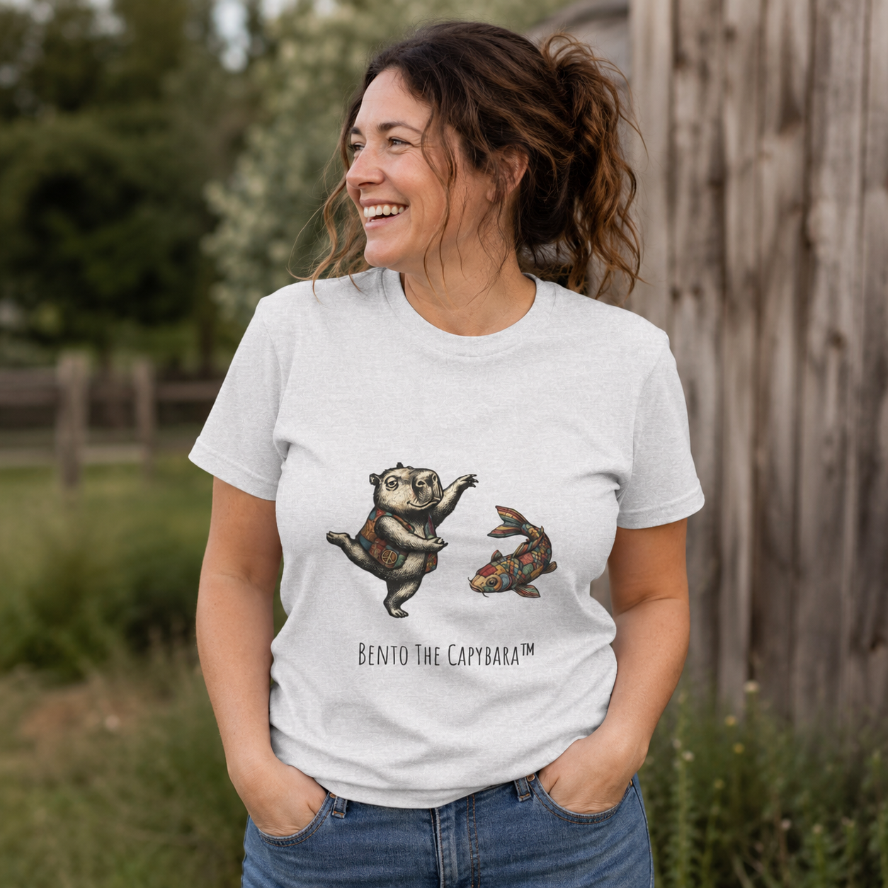 Bento and the Koi Fish Women's T-Shirt
