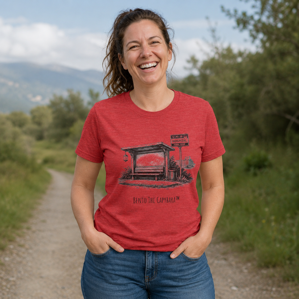 Light Shirt Dark Humor – Final Stop Hospital Tee