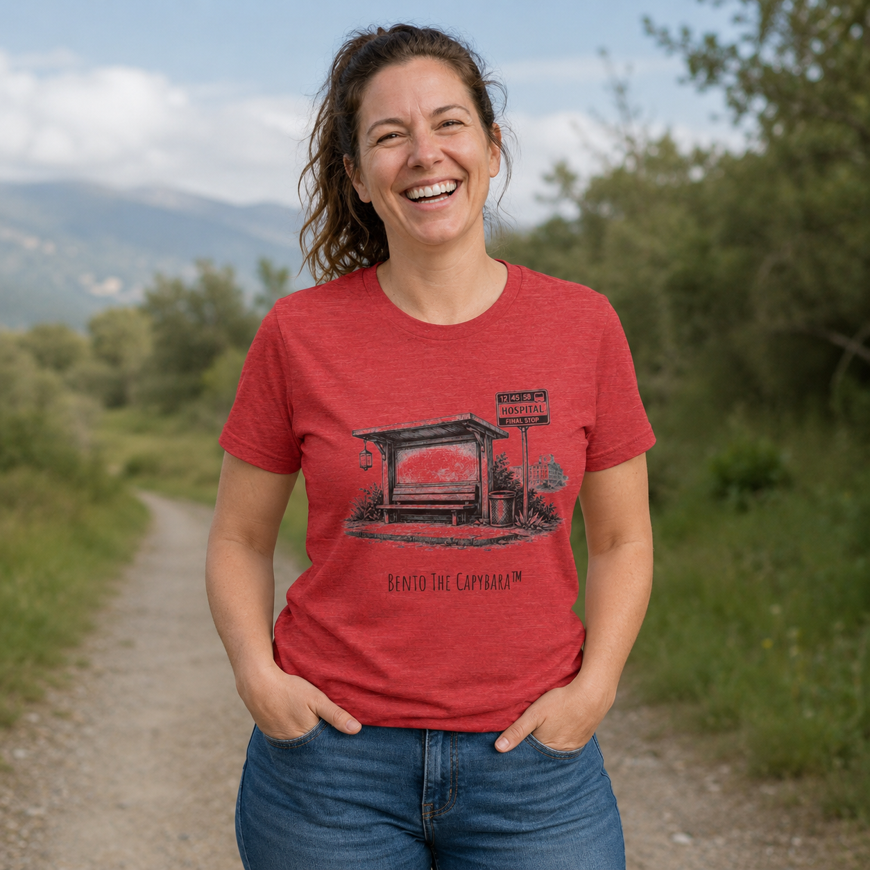 Light Shirt Dark Humor – Final Stop Hospital Tee